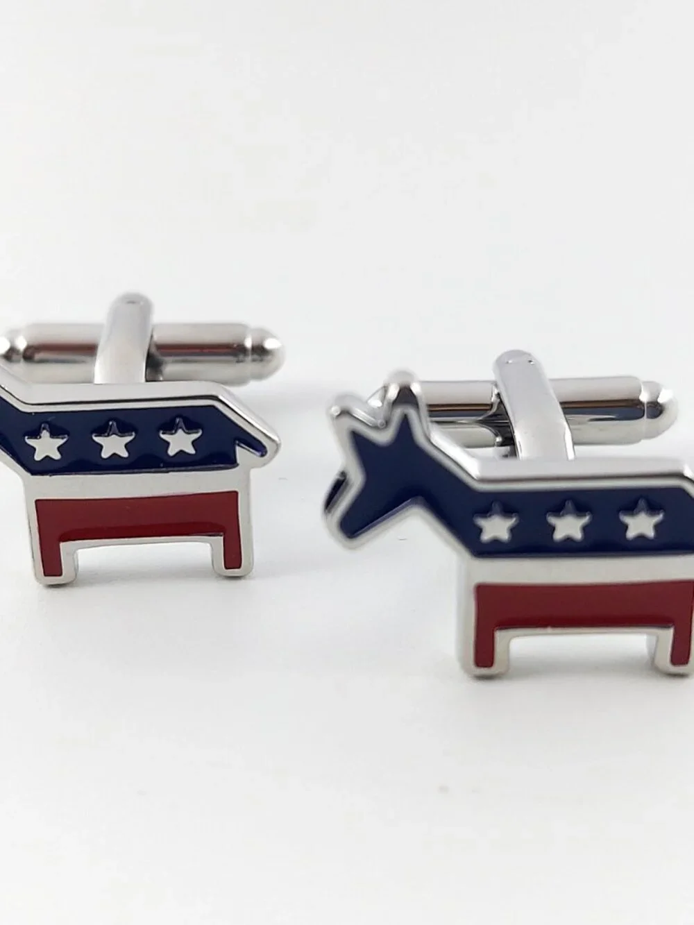 Democrat Party Donkey Cufflinks Links Father's Day Political Novelty Gift USA